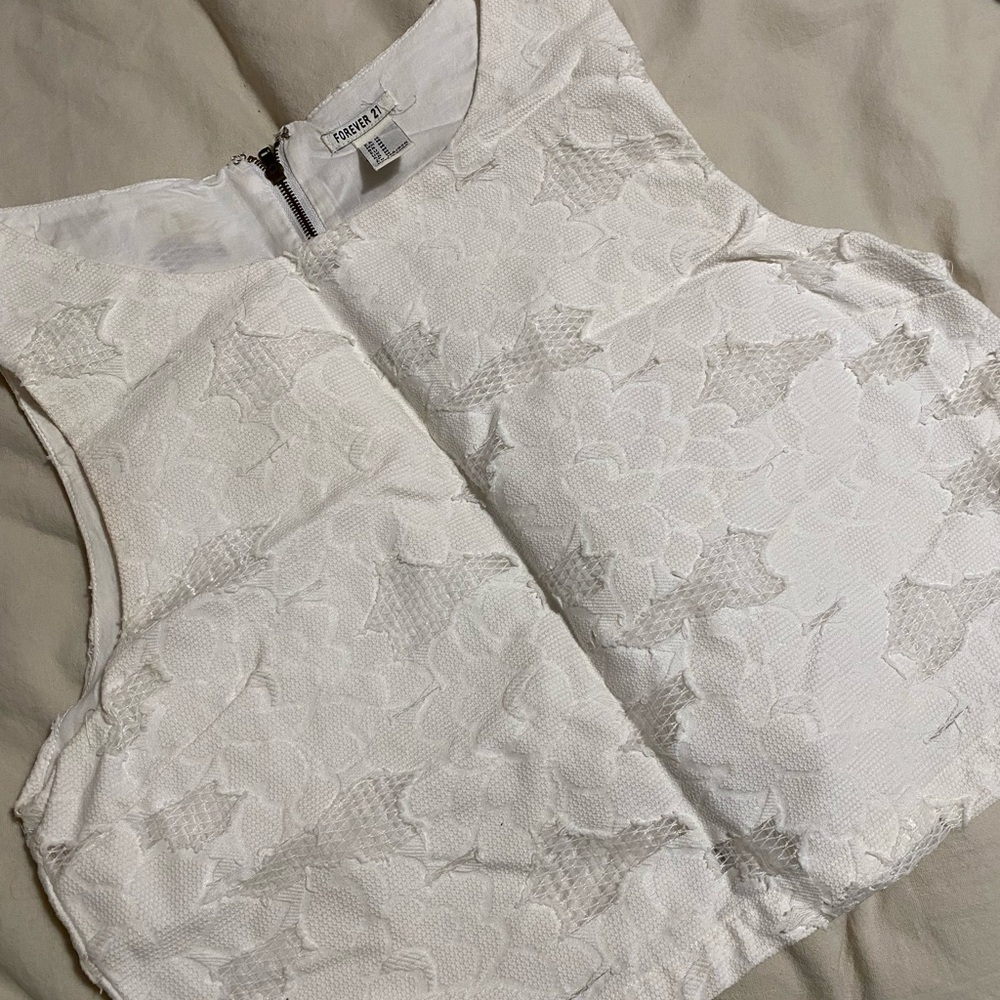 White Textured Sleeveless Top by Target